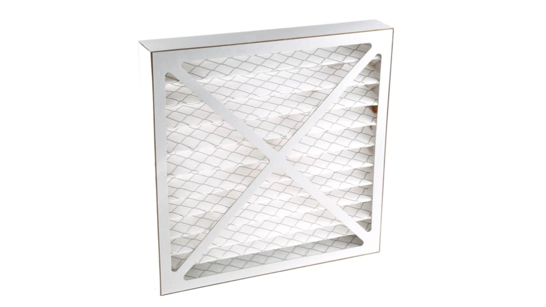 RS PRO Intrepid Pleated Panel Filter, G4 Grade, 8 MERV Rating, 292 x 292 x 45mm