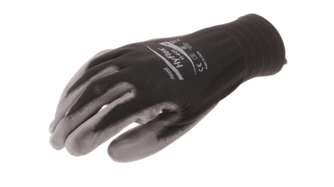 Ansell HyFlex 11-601 Arbeitshandschuhe Größe 10 Allgemeine Anwendungen Nylon Schwarz 1Paar