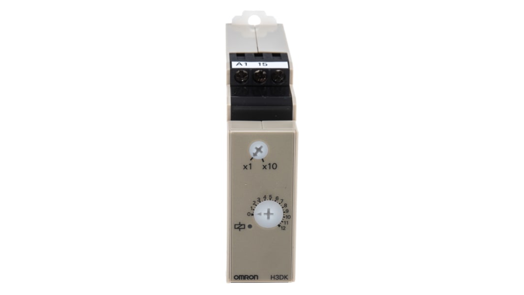 Timer Relay Omron, intervallo 1 → 12s, 1 poli, Guida DIN