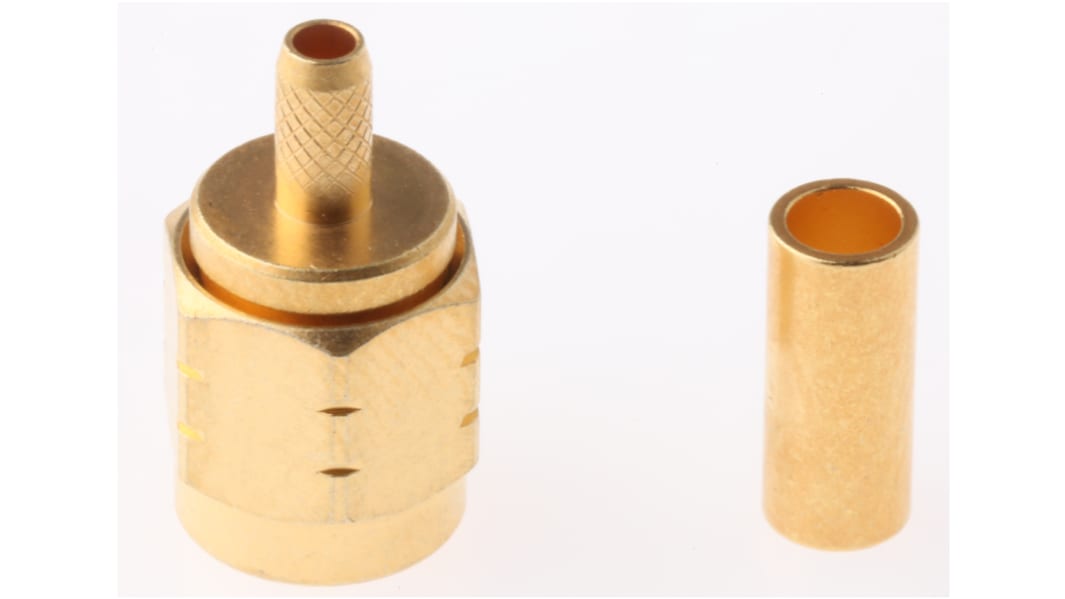 RS PRO, Plug Cable Mount SMA Connector, 50Ω, Crimp Termination, Straight Body