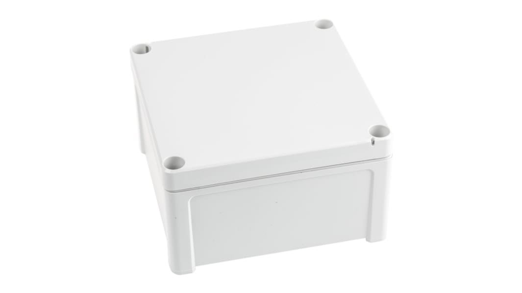 Fibox TEMPO Series Grey ABS Enclosure, IP65, Grey Lid, 130 x 130 x 75mm