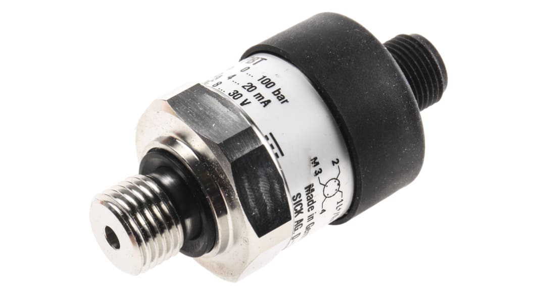 SICK Pressure Sensor, 0bar Min, 100bar Max, Analogue Output, Relative Reading