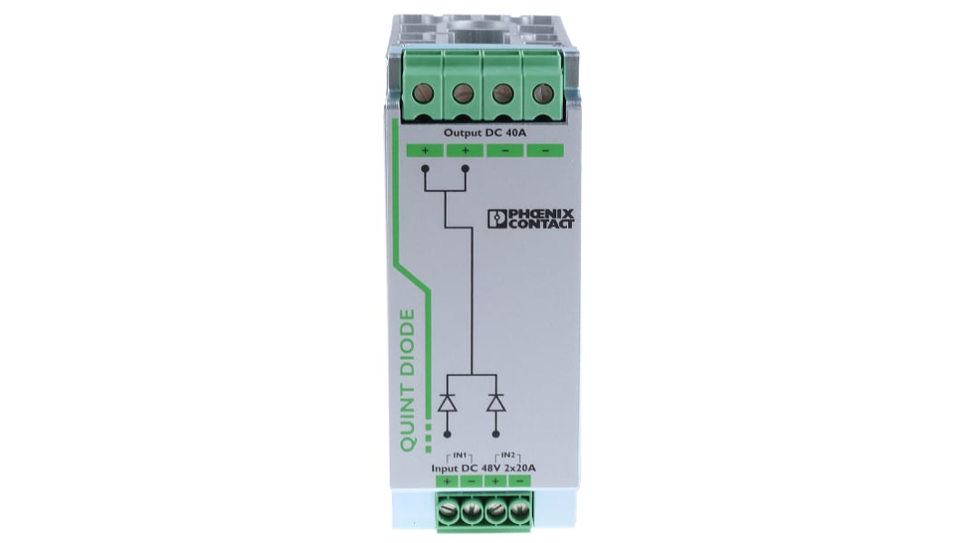 Phoenix Contact Redundancy module, for use with DIN Rail Unit, QUINT-DIODE/48DC/2X20/1X40 Series