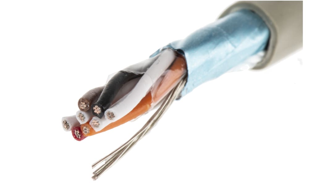Alpha Wire ProTekt Series Data Cable, 4 Pairs, 8 Cores, 0.23 mm², Screened, 24 AWG, 50m, Screened Shield