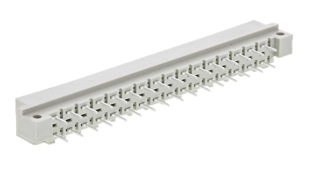 Conector DIN 41612 macho HARTING de 32 contactos serie 09 04, paso 5.08mm, 2 filas, clase C2