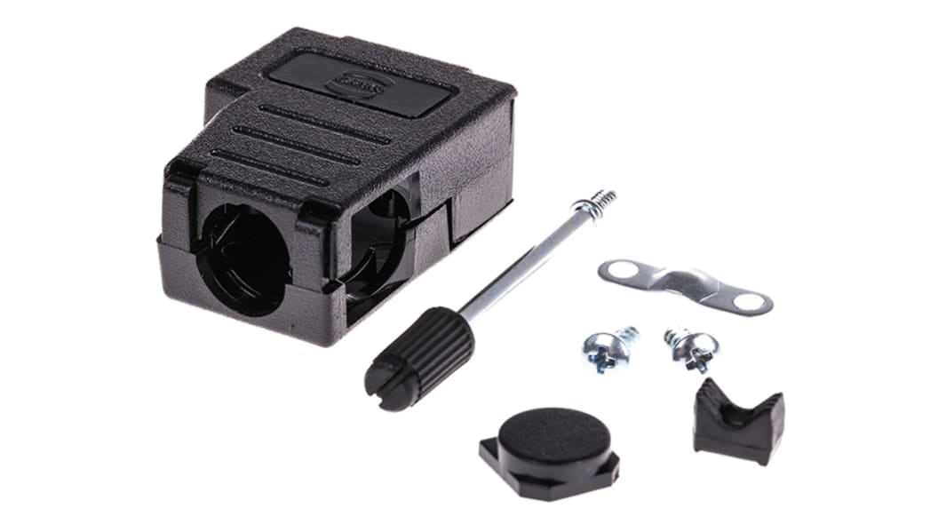 HARTING D-sub Series Thermoplastic D Sub Backshell, 9 Way, Strain Relief