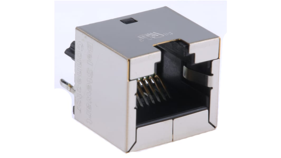 Connettore RJ45 Femmina Bel-Stewart Cat6a, 8P8C vie, Montaggio con foro passante