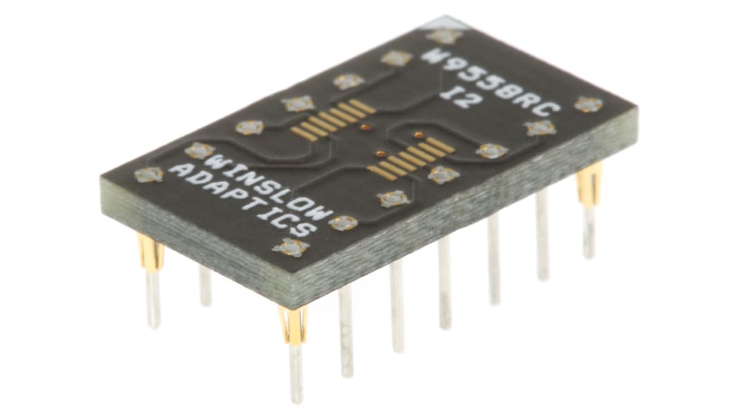 Adaptér zásuvky IC, orientace těla: Pravý úhel, Průchozí otvor MSOP 14 k DIP 14, rozteč: 0.5 mm, 2.54 mm Winslow
