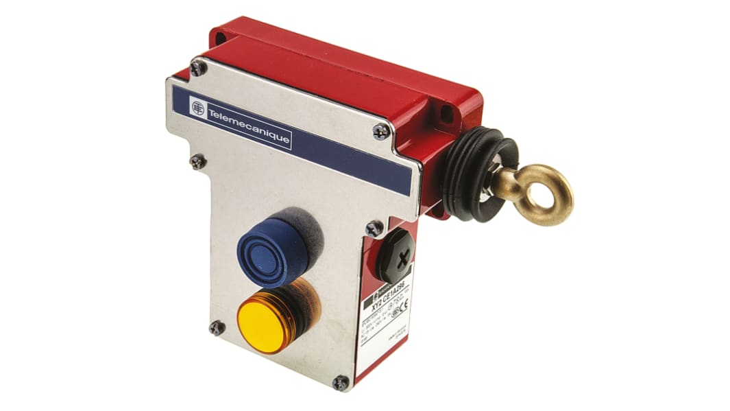 Interruptor por tirón de cable Telemecanique Sensors XY2-CE, Preventa, 2 NA / 2 NC, IP65, para cable hasta 50m
