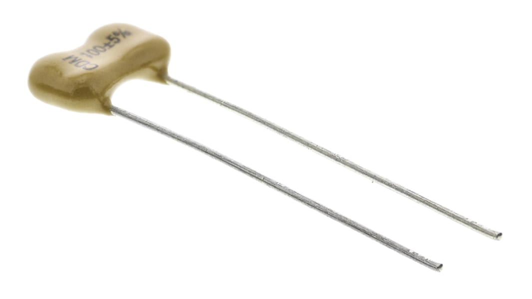 Cornell-Dubilier 100pF Mica Capacitor 500V dc ±5% Tolerance, CD15