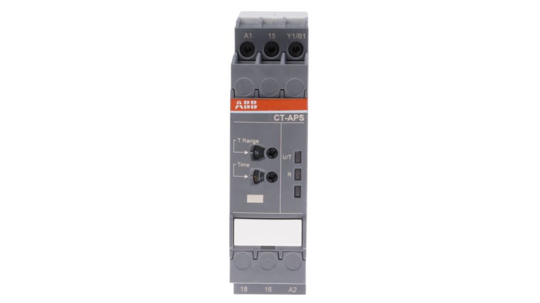 ABB DIN Rail Mount Timer Relay, 24 → 240 V ac, 24 → 48V dc, 1-Contact, 0.05 s → 300h, 1-Function,