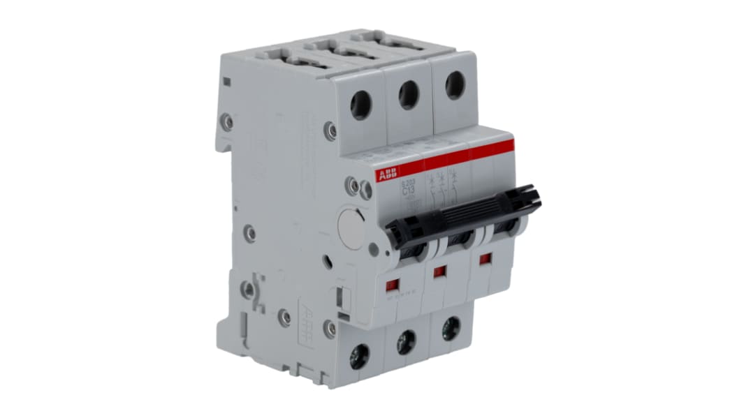 ABB System Pro M Compact S200 MCB, 3P, 13A Curve C, 400V AC, 10 kA Breaking Capacity