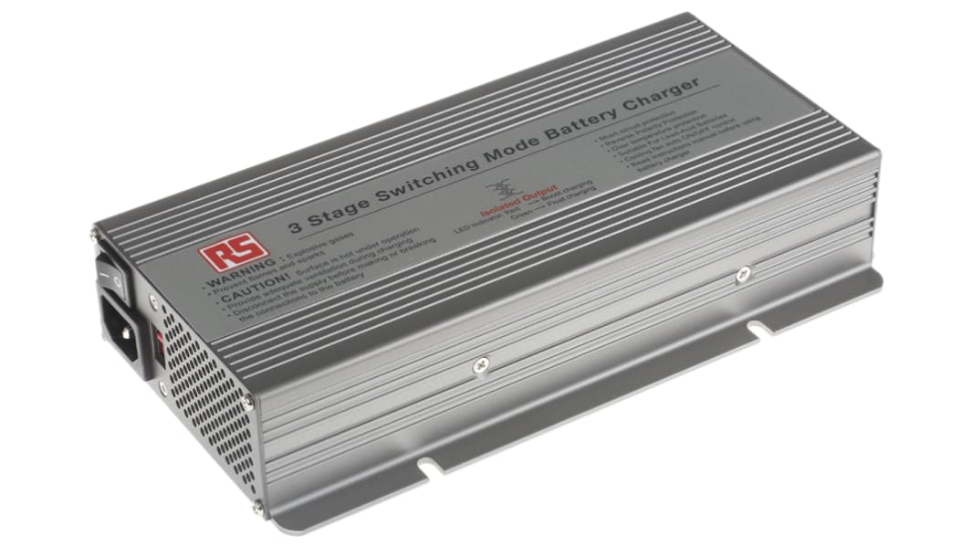 Cargador de batería de plomo ácido, salida 13.6V, 12.5A, enchufe AC