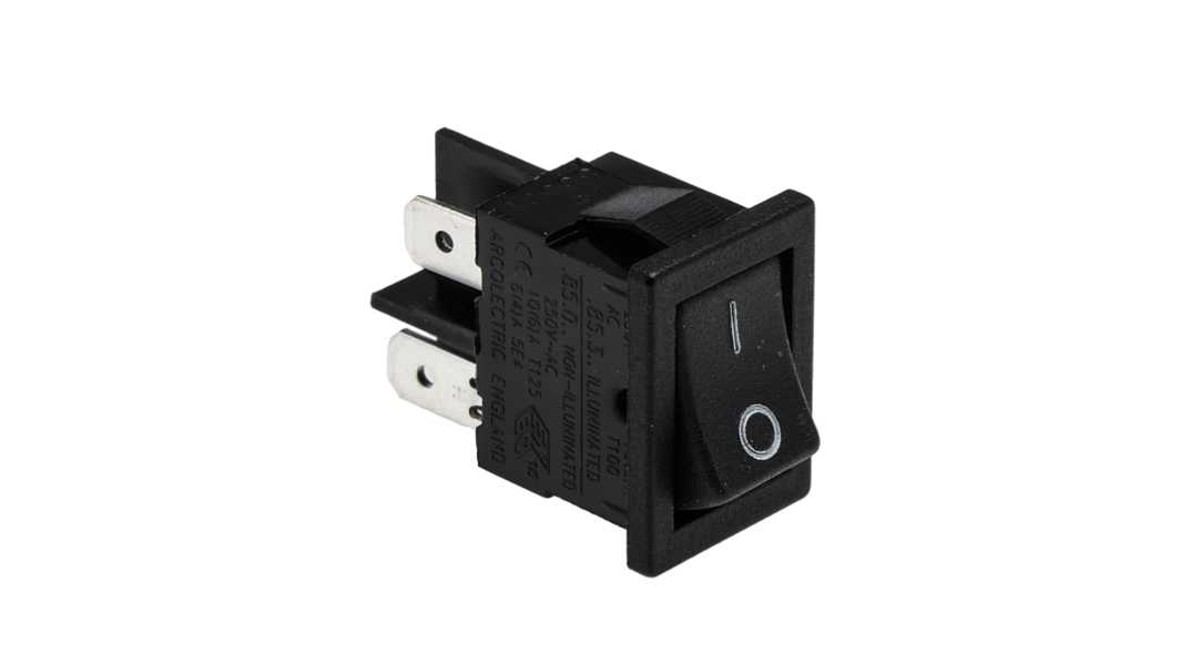 Arcolectric Tafelmontage Wippschalter, 2-poliger Ein/Ausschalter Ein-Aus, 10 A 12.9mm x 19.4mm, IP 40