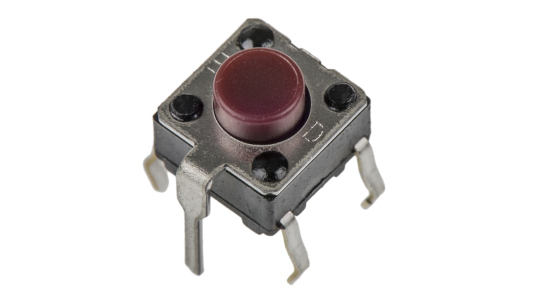 Interrupteur tactile Panasonic, SPST, 6 x 6 x 5mm avec Bouton
