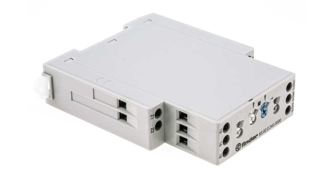 Timer Relay Finder, intervallo 0.05-10 h, 0.05-10 s, 0.05-10 min, 0.05-10Giorni, 2 poli, DPDT, Guida DIN