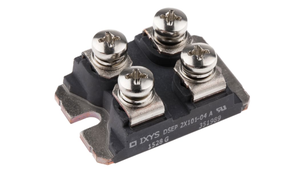 IXYS 400V 100A, Dual Rectifier Diode, 4-Pin SOT-227B DSEP2x101-04A