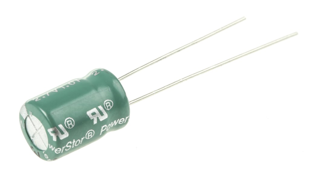 Eaton 1F Supercapacitor -10 → +30% Tolerance, 2.7V dc, Through Hole