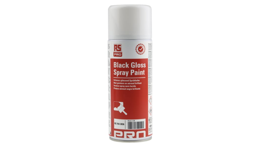 Vernice spray lucida RS PRO, col. Nero, 400ml