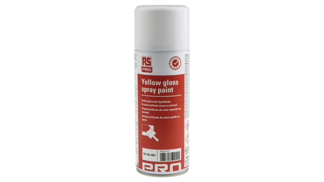 RS PRO 400ml Yellow Gloss Spray Paint