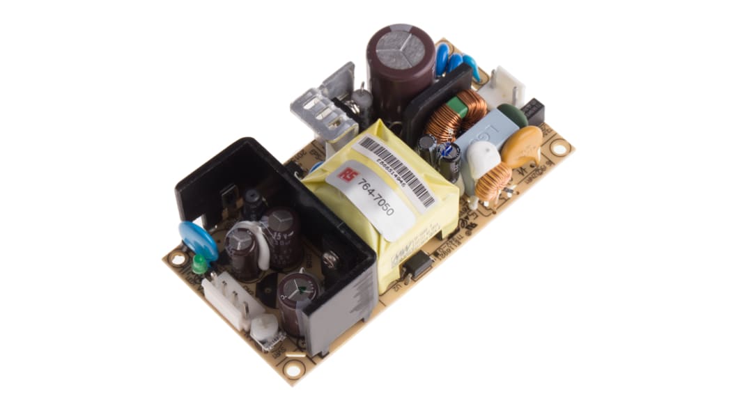 MEAN WELL Switching Power Supply, EPS-45-24, 24V dc, 1.9A, 45.6W, 1 Output, 127 → 370 V dc, 90 → 264 V ac