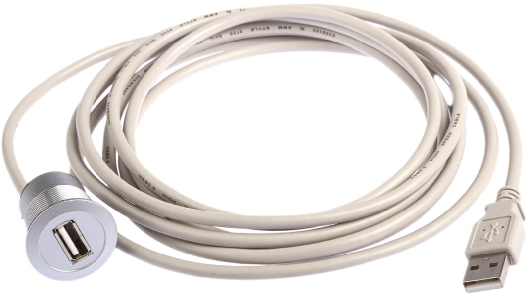 HARTING USB-Kabel, USBA / USBA, 3m USB 2.0 Grau