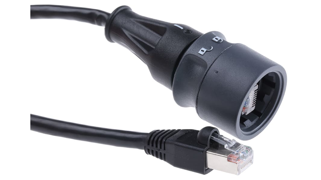 Bulgin Buccaneer Series Male RJ45 Connector, Cable Mount, Cat5e, S-FTP Shield Straight 8P8C -Way