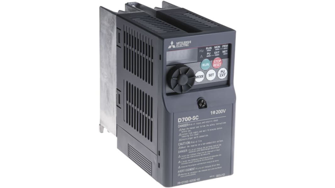 FR-D720S-025SC-EC | 三菱電機 インバータ 0.4 kW 230 V ac 1相
