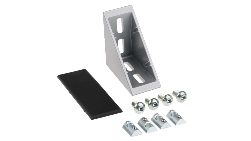 RS PRO Angle Bracket, Connecting Component, Strut Profile 40 mm, Groove Size 8mm
