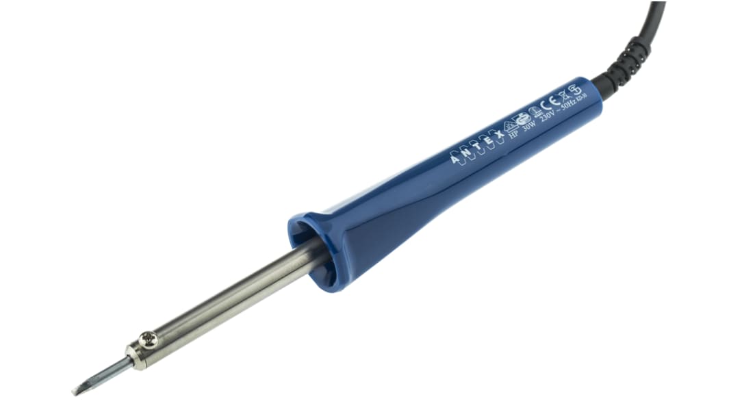 Antex Electronics Electric Soldering Iron, 230V, 30W, for use with Soldering Work with Lead Free Solder