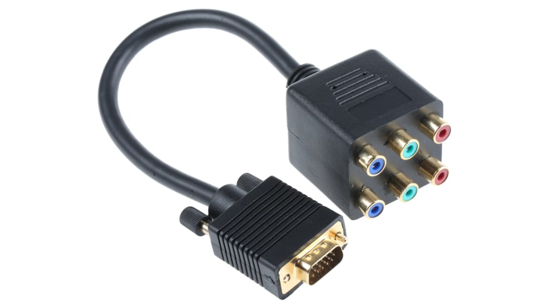 RS PRO Audio AV-Adapter Male VGA - Female Phono