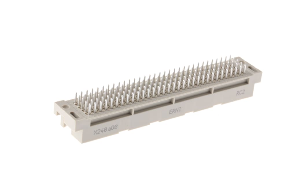 Connecteur DIN 41612 ERNI série ERNIPRESS, 160 contacts Mâle, Droit sur 5 rangs, entraxe 2.54mm