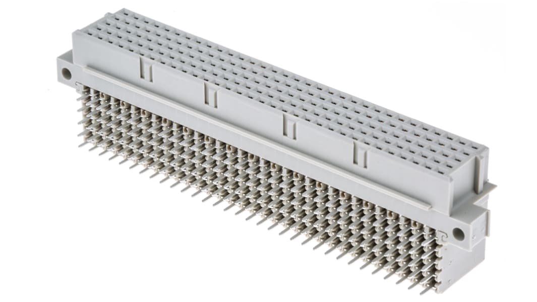 Connecteur DIN 41612 ERNI série ERNIPRESS, 160 contacts Femelle, Angle droit sur 5 rangs, entraxe 2.54mm