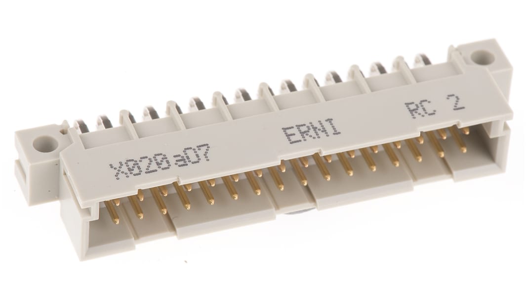 ERNI ERNIPRESS C1, C2 DIN 41612-Steckverbinder Stecker gewinkelt, 32-polig / 2-reihig, Raster 2.54mm Lötanschluss