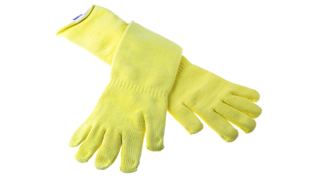Guanti da lavoro Polyco Healthline Volcano, Tg. 11, in Kevlar, col. Giallo
