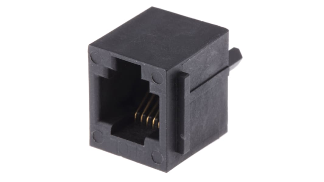 Amphenol ICC MOD JACK Series Female RJ45 Connector, Through Hole, Cat3 Straight 6P6C -Way