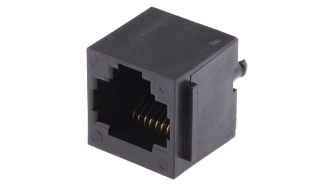 Amphenol Communications Solutions MOD JACK Series Female RJ45 Connector, Through Hole, Cat3 Straight 8P8C -Way