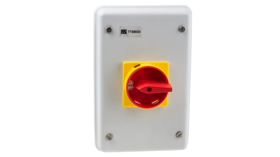RS PRO アイソレータスイッチ, 4P極, 40A, IP54, パネルマウント