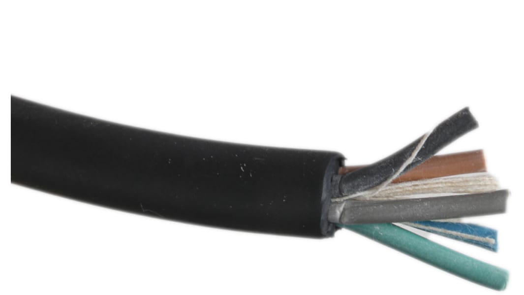RS PRO, 100m 5 Core, Black CPE Power Cable +60°C