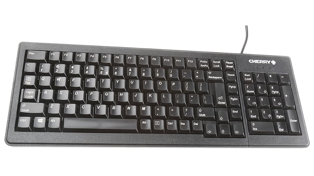 CHERRY Wired PS/2, USB Compact Keyboard, QWERTY (US), Black
