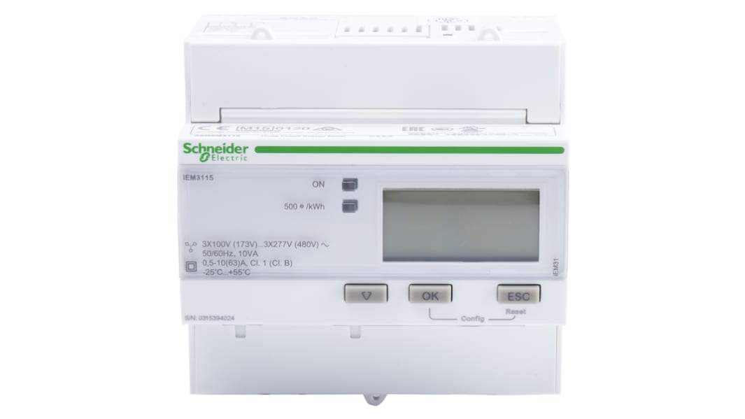 Schneider Electric 1, 3 Phase LCD Energy Meter