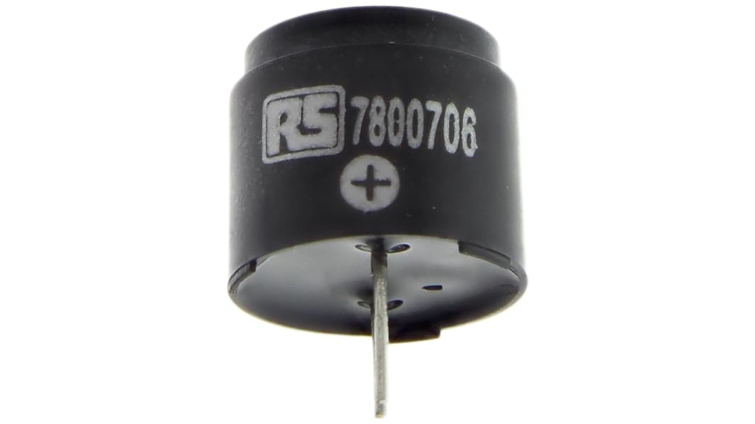Componente de zumbador magnético RS PRO, 8 → 15 V dc, 85dB, Montaje en orificio pasante, Continua, Interno,