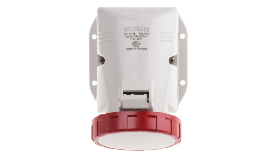 Connettore di alimentazione industriale Scame Femmina, 3P + N + E, 16A, Montaggio a muro