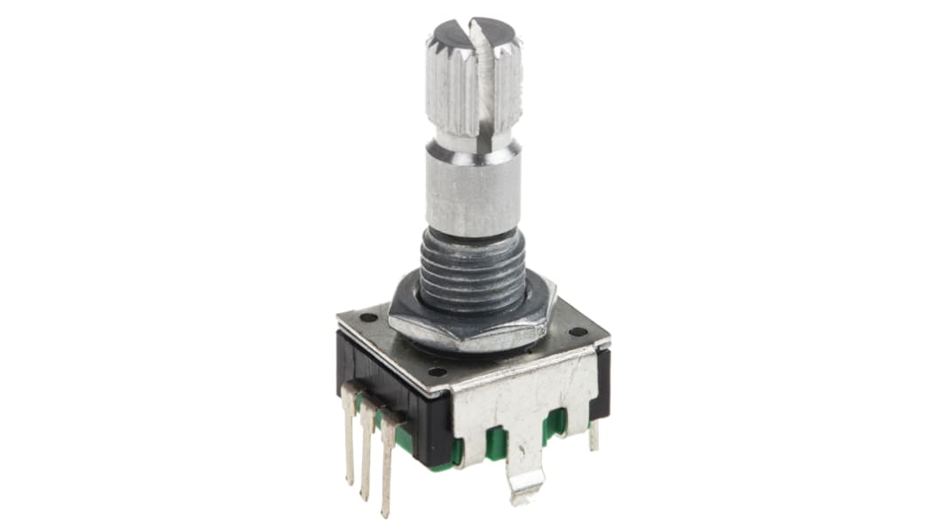 Bourns 24 Pulse Incremental Mechanical Rotary Encoder with a 6 mm Knurl Shaft, Through Hole