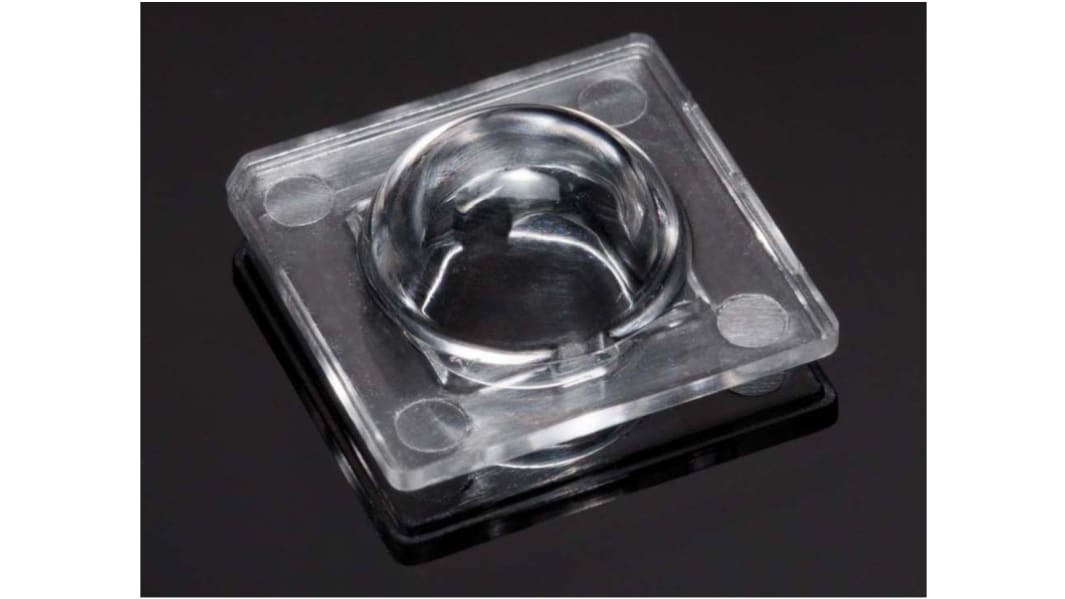 Lente LED Ledil, 13.9 x 13.9 x 5.3mm, Ángulo Ancho, 134 → 151 °, para Cree XM-L, Cree XM-L2, Cree XP-G2, Cree