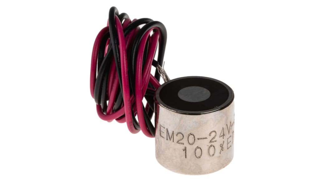Chiudiporta magneticoDoppia porta, Singola porta  in cc RS PRO, 53N, 24V cc, Ø 20mm