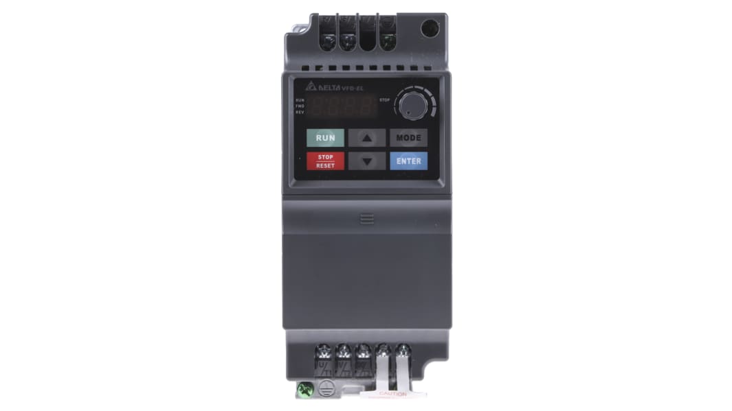 Variateur de fréquence Delta Electronics VFD-EL, 0,4 kW 230 V c.a. 1 phase, 6,5 A, 0 → 599.0Hz