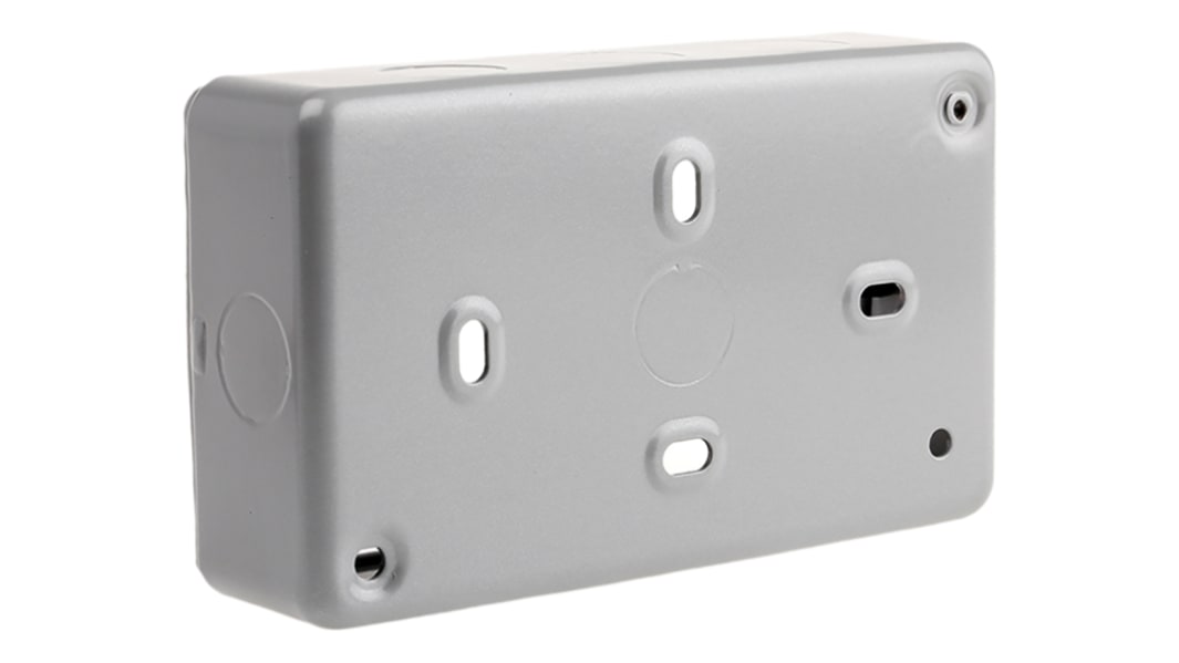 MK Electric Grey Back Box, 2 Gangs, 38 x 147mm