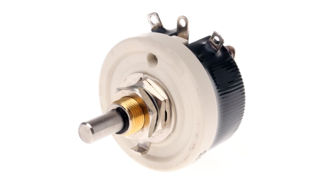 Reostato a filo avvolto Vishay, 47Ω max, 25W, diametro albero 6 mm, Montaggio a pannello