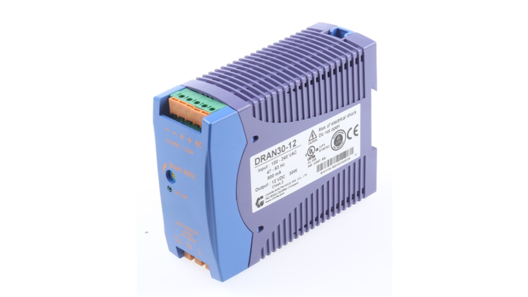 Chinfa DRAN30 DIN-Schienen Netzteil Getaktet 12V dc / 2.5A 30W 85 → 264V ac